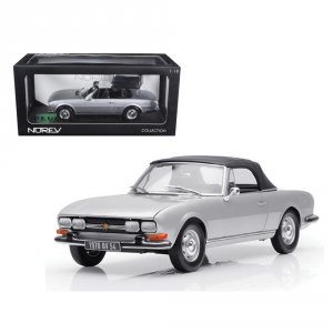 Norev 184777 1971 Peugeot 504 Cabriolet Grey 118 Diecast Car Model By