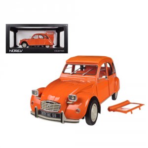 Norev 181514 1976 Citroen 2cv 6 Orange 118 Diecast Car Model By