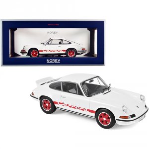 Norev 187639 1973 Porsche Carrera 911 Rs Touring White With Red Stripe