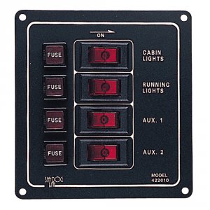 Seadog 422010-1 Sea-dog Aluminum Switch Panel - Vertical - 4 Switch