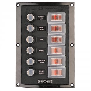 Seadog 424806-1 Sea-dog Splash Guard Circuit Breaker Panel - 6 Circuit