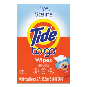 Procter 49089BX Tide Tide To Go Stain Remover Wipes - Wipe - 5 Width X