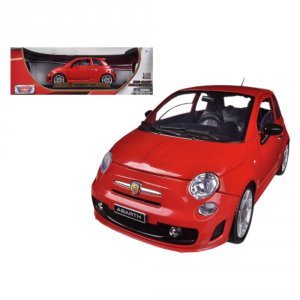 Motormax 79168w-bk Fiat Abarth 500 White And Black 118 Diecast Model C