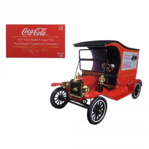 Motorcity 449804 1917 Ford Model T Cargo Van Coca-cola Red With Black 