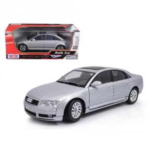 Motormax 73149s 2004 Audi A8 Silver 118 Diecast Model Car By