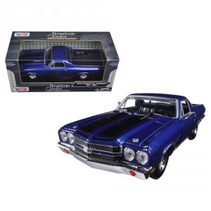 Motormax 79347bl 1970 Chevrolet El Camino Ss 396 Dark Blue Metallic Wi