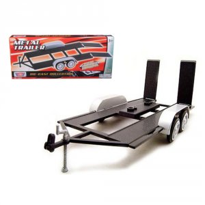 Motormax 76001 Diecast Tandem Car Trailer Black For 124 Scale Models B