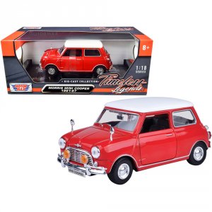 Motormax 73113red 1961-1967 Morris Mini Cooper Red With White Top Time