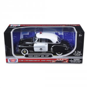 Motormax 76931 1950 Chevrolet Bel Air Police 124 Diecast Model Car By