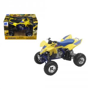 New 43393 Suzuki Quad Racer R450 Atv Yellow And Blue 112 Diecast Model