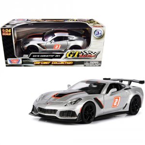 Motormax 73785s 2019 Chevrolet Corvette Zr1 2 Silver With Black And Or