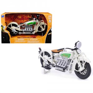 New 42163 1930 Indian Chief White Bike 112 Diecast Motorcycle Model By