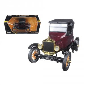 Motormax 79317bur 1925 Ford Model T Runabout Burgundy Metallic With Bl