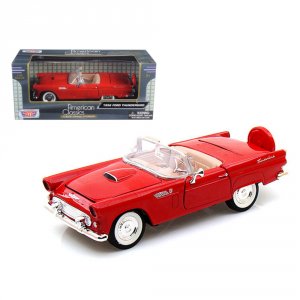 Motormax 73215or 1956 Ford Thunderbird Convertible Red 124 Diecast Mod