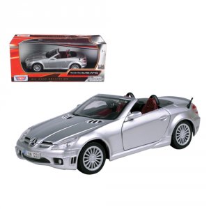 Motormax 73292bk Mercedes Benz Slk55 Amg Convertible Black 124 Diecast