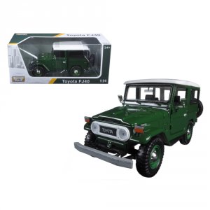 Motormax 79323gr Toyota Fj40 Dark Green With White Top 124 Diecast Mod