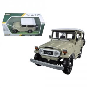 Motormax 79323mbk Toyota Fj40 Beige With White Top 124 Diecast Model C