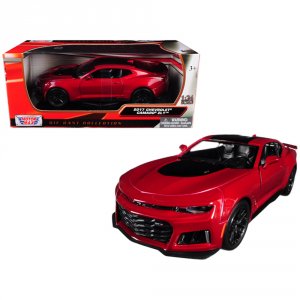 Motormax 79351bk-or 2017 Chevrolet Camaro Zl1 Black Metallic With Oran