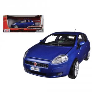 Motormax 73377bl Fiat Grande Punto Blue 124 Diecast Car Model By