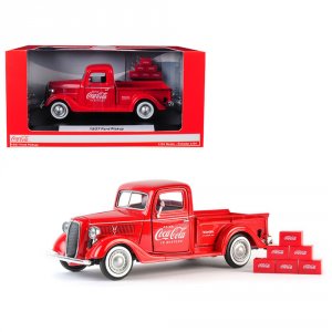 Motorcity 424065 1937 Ford Pickup Truck Coca-cola Red With 6 Bottle Ca