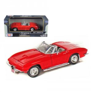 Motormax 73224bk 1967 Chevrolet Corvette Convertible Black 124 Diecast