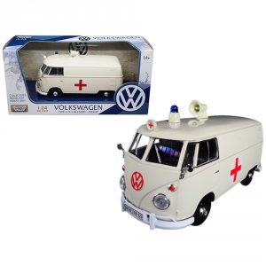 Motormax 79565 Volkswagen Type 2 (t1) Ambulance Cream 124 Diecast Mode