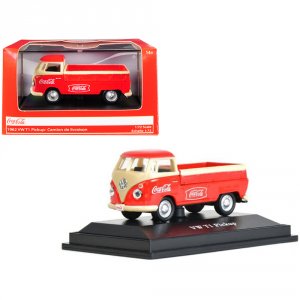 Motorcity 472003 1962 Volkswagen T1 Pickup Truck Coca-cola Red And Cre