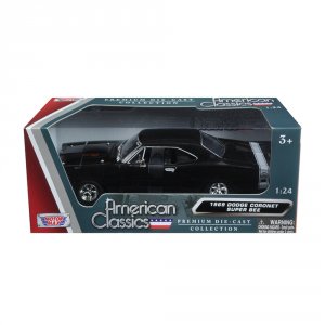 Motormax 73315AC-BK 1969 Dodge Coronet Super Bee Black 124 Diecast Mod