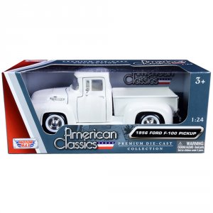 Motormax 73235whww 1956 Ford F-100 Pickup Truck White With Whitewall T