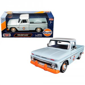 Motormax 79648 1966 Chevrolet C-10 Fleetside Pickup Truck Gulf Light B