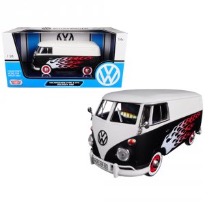 Motormax 79566FLM Volkswagen Type 2 (t1) Delivery Van With Flames 124 