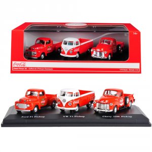 Motorcity 472100 Classic Pickups Gift Set Of 3 Pickup Trucks Coca Cola