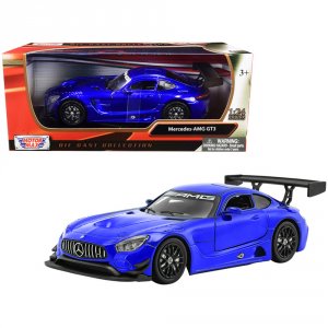 Motormax 73386bl Mercedes Amg Gt3 Bright Blue 124 Diecast Model Car By