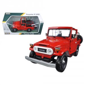 Motormax 79330R Toyota Fj40 Convertible Red 124 Diecast Model Car By