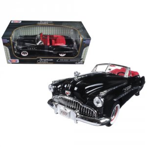 Motormax 73116AC-BK 1949 Buick Roadmaster Black With Red Interior 118 