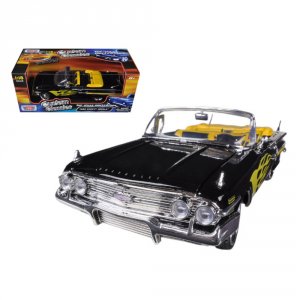 Motormax 79009MJBK 1960 Chevrolet Impala Black With Flames Custom 118 