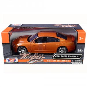 Motormax 73354met.or 2011 Dodge Charger Rt Hemi Metallic Orange 124 Di