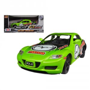 Motormax 73778grn Mazda Rx-8 5 Green Gt Racing Series 124 Diecast Mode