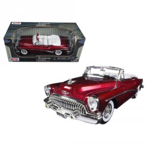 Motormax 73129BUR 1953 Buick Skylark Burgundy 118 Diecast Model Car By