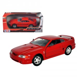 Motormax 73208r 1998 Ford Mustang Svt Cobra Red 124 Diecast Model Car 