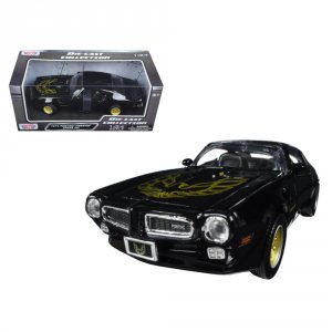 Motormax 73243BKG 1973 Pontiac Firebird Trans Am Black With Gold Wheel