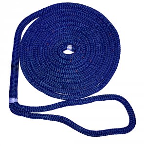 New C5053-16-00015 12 X 1539; Nylon Double Braid Dock Line - Blue Wtra