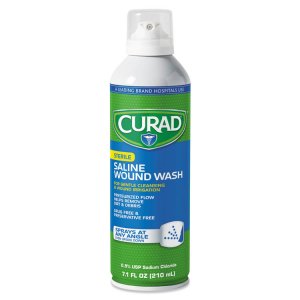 Medline CURSALINE7 First Aid,wound Wash,gn