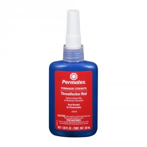 Permatex 26250 Permanent Strength Threadlocker Red Bottle - 50ml