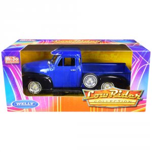 Welly 22087LRW-BL 1953 Chevrolet 3100 Pickup Truck Blue And Black Low 