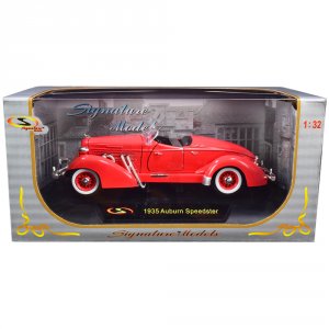 Signature 32439r 1935 Auburn Speedster Coral Red 132 Diecast Model Car