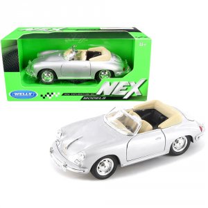 Welly 29390s Porsche 356b Roadster Silver Nex Models 124 Diecast Model