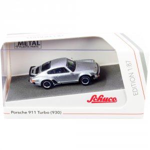 Schuco 452656200 Porsche 911 Turbo (930) Silver 187 (ho) Diecast Model