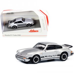 Schuco 452022400 Porsche 911 Turbo (930) Silver With Black Stripes 164