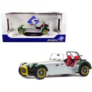 Solido S1801803 1989 Lotus Seven Silver And Green 118 Diecast Model Ca